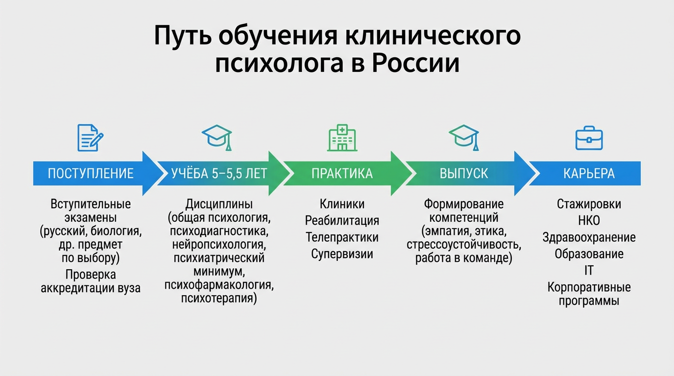 Путь обучения клинического психолога